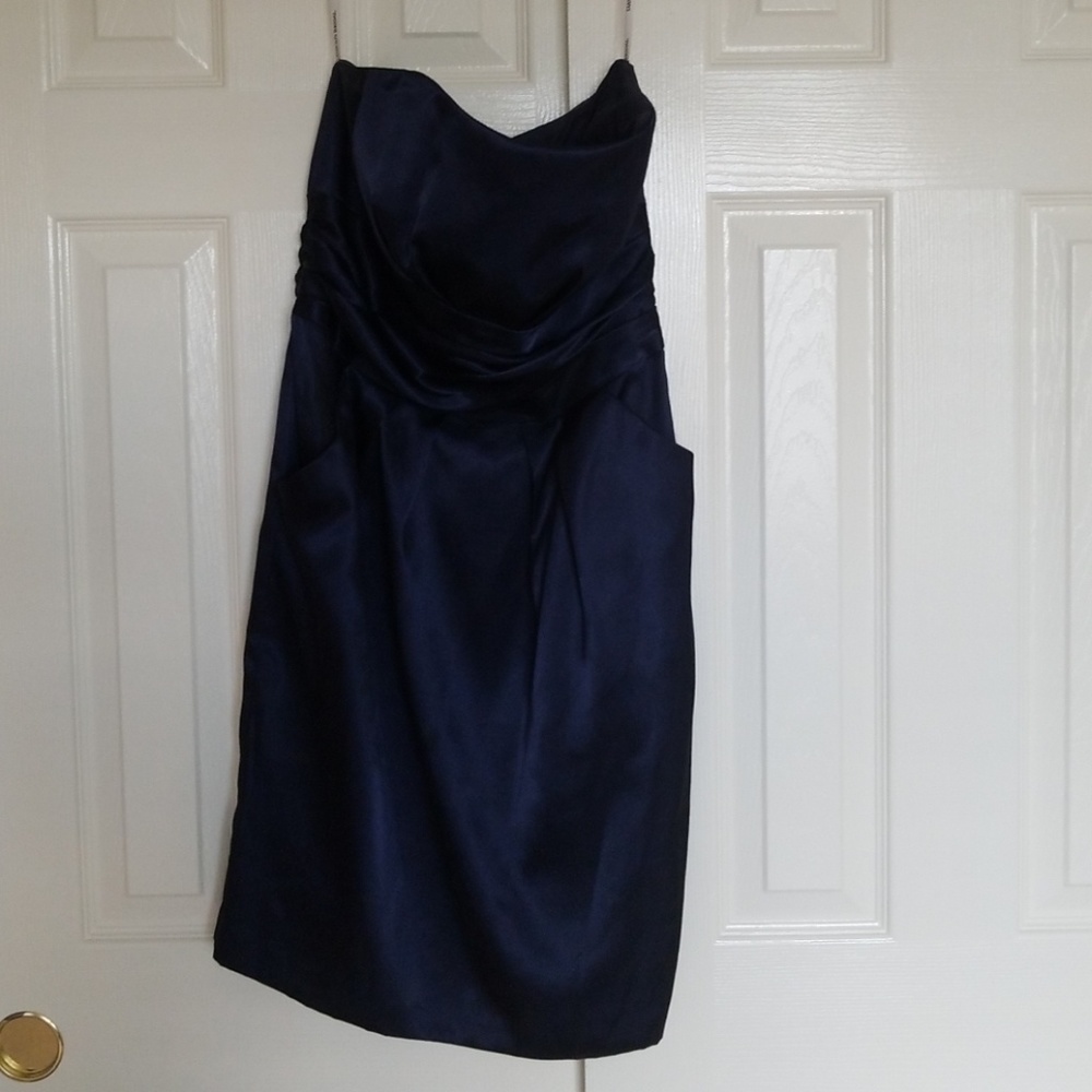 David's bridal navy bridesmaid short dress
